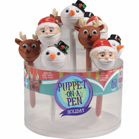 Holiday Puppet-On-A-Pen Counter Display (24 Units)