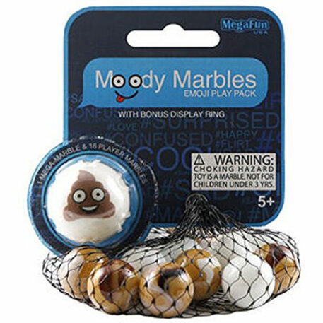 Poop Moody Marbles Mibster Net Set 19 Pc w/ Bonus Display Ring