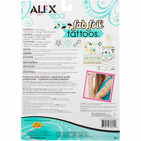 ALEX Spa Fab Foil Tattoos-Totally Teal