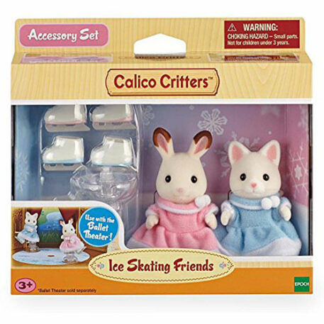 Calico Critters Girls Ice Skating Friends Playset, Multicolor