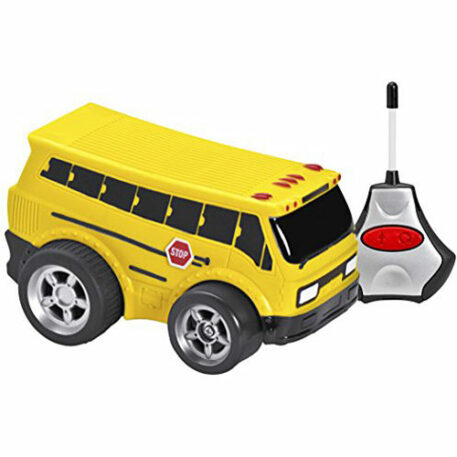 Kid Galaxy Squeezable RC School Bus. Remote Control Toy Car for Toddlers Age 2 and Up, Yellow