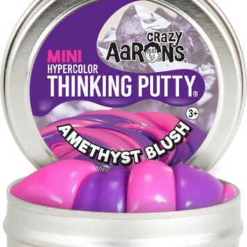 Crazy Aaron's Amethyst Blush Hypercolor Thinking Putty 2" Tin
