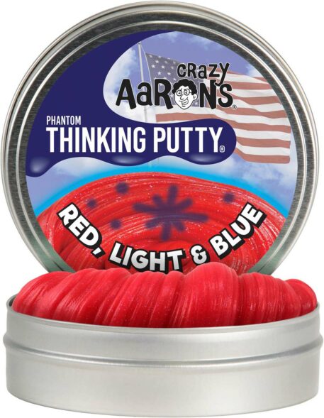 Crazy Aaron's Red, Light, and Blue Phantoms Thinking Putty 4" Tin