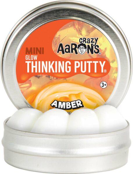 Crazy Aaron's Amber Glow Thinking Putty 2" Tin