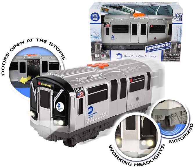 mta motorized subway train set