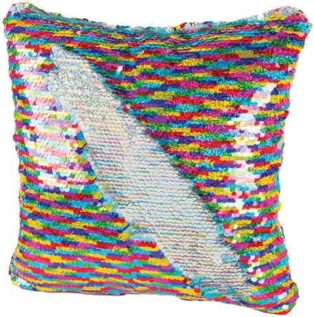 Magic Sequin Pillow Rainbow/Silver