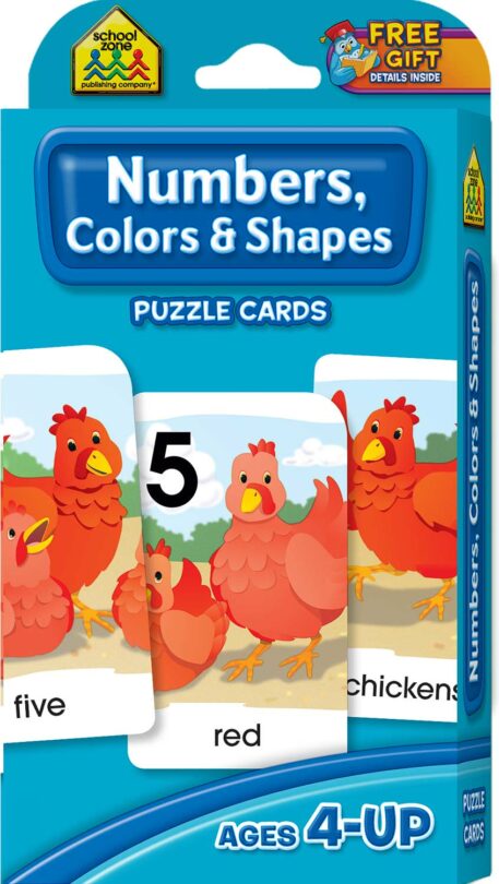 Numbers, Colors & Shapes Puzzle Cards