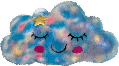 Furry Cloud Embroidered Fleece Pillow