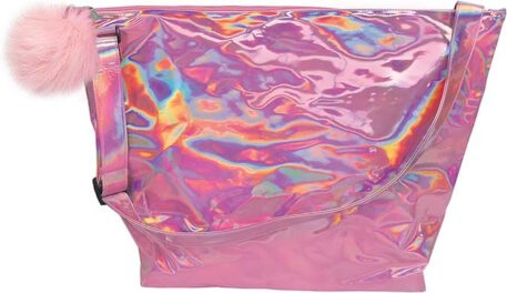 Pink Holographic Overnight Bag