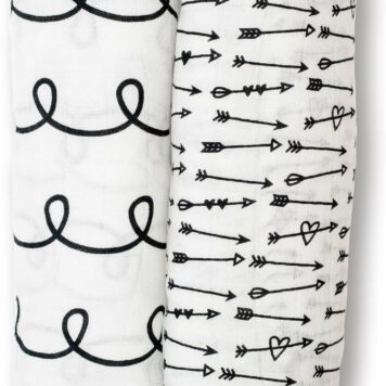Cotton Muslin Swaddling Blankets - Loops & Arrows