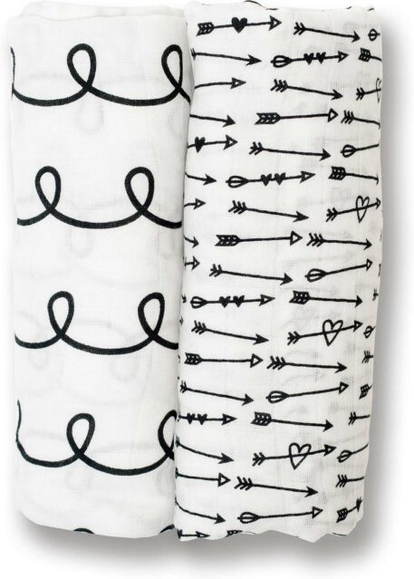 Cotton Muslin Swaddling Blankets - Loops & Arrows