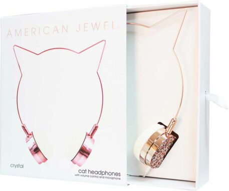 American Jewel Cat Headphones - Rose Gold