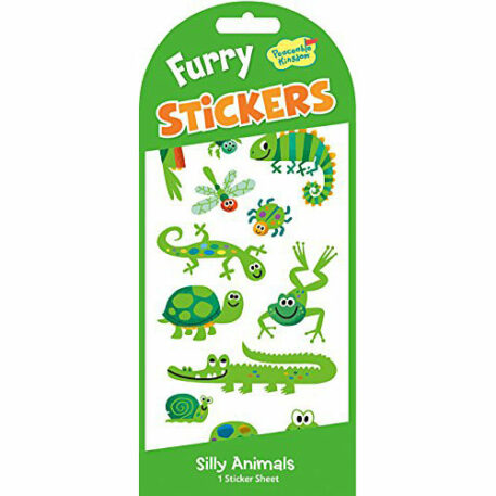 Peaceable Kingdom Furry Green Animals Sticker Pack