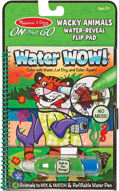 Water Wow! - Wacky Animals Water Reveal Flip Pad - On the Go Travel Activity