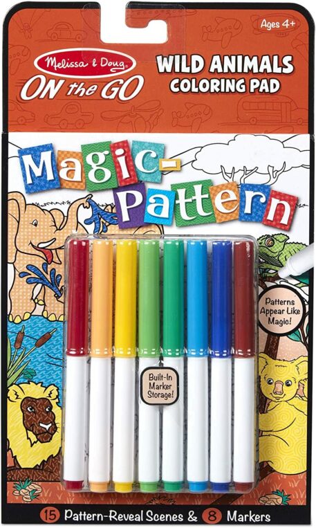 Magic-Pattern - Wild Animals Coloring Pad - On the Go Travel Activity
