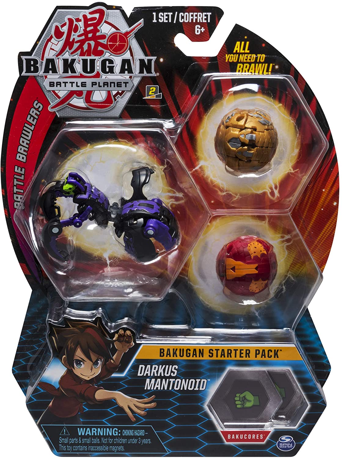 Bakugan Battle Planet Battle Brawlers Darkus Mantonoid Starter Pack 