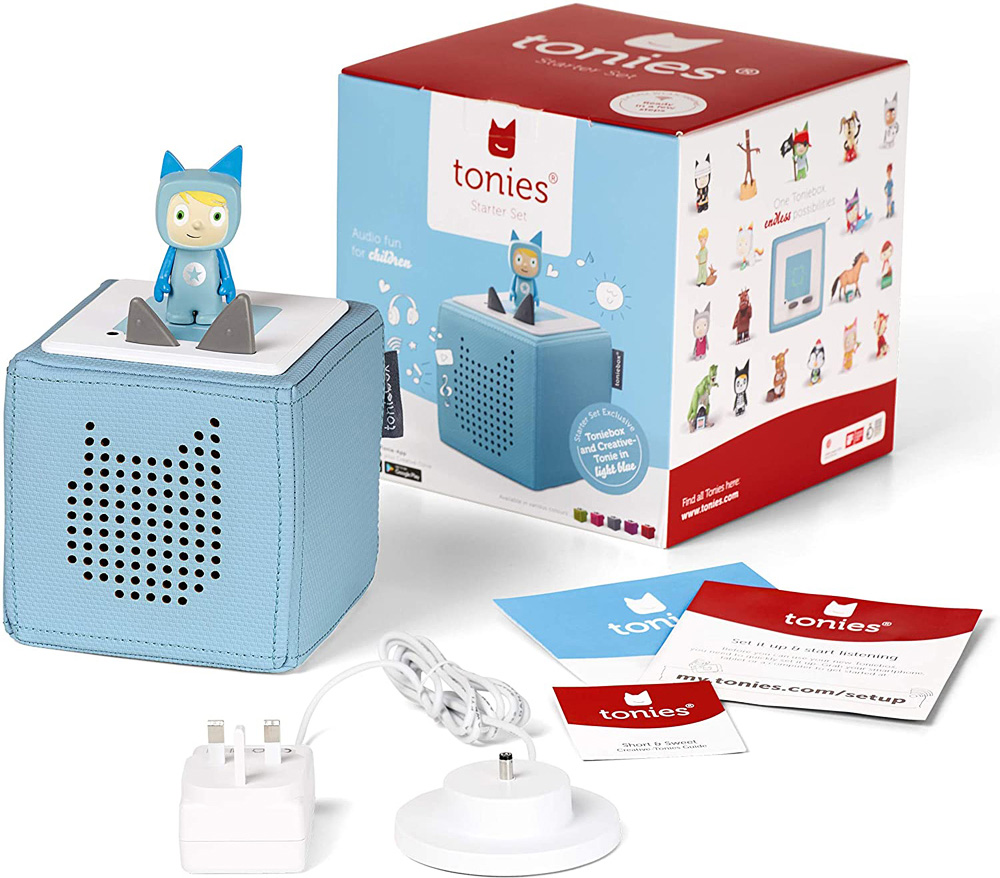 tonies Toniebox Starter Set Light Blue for Children Including Creative Tone, 