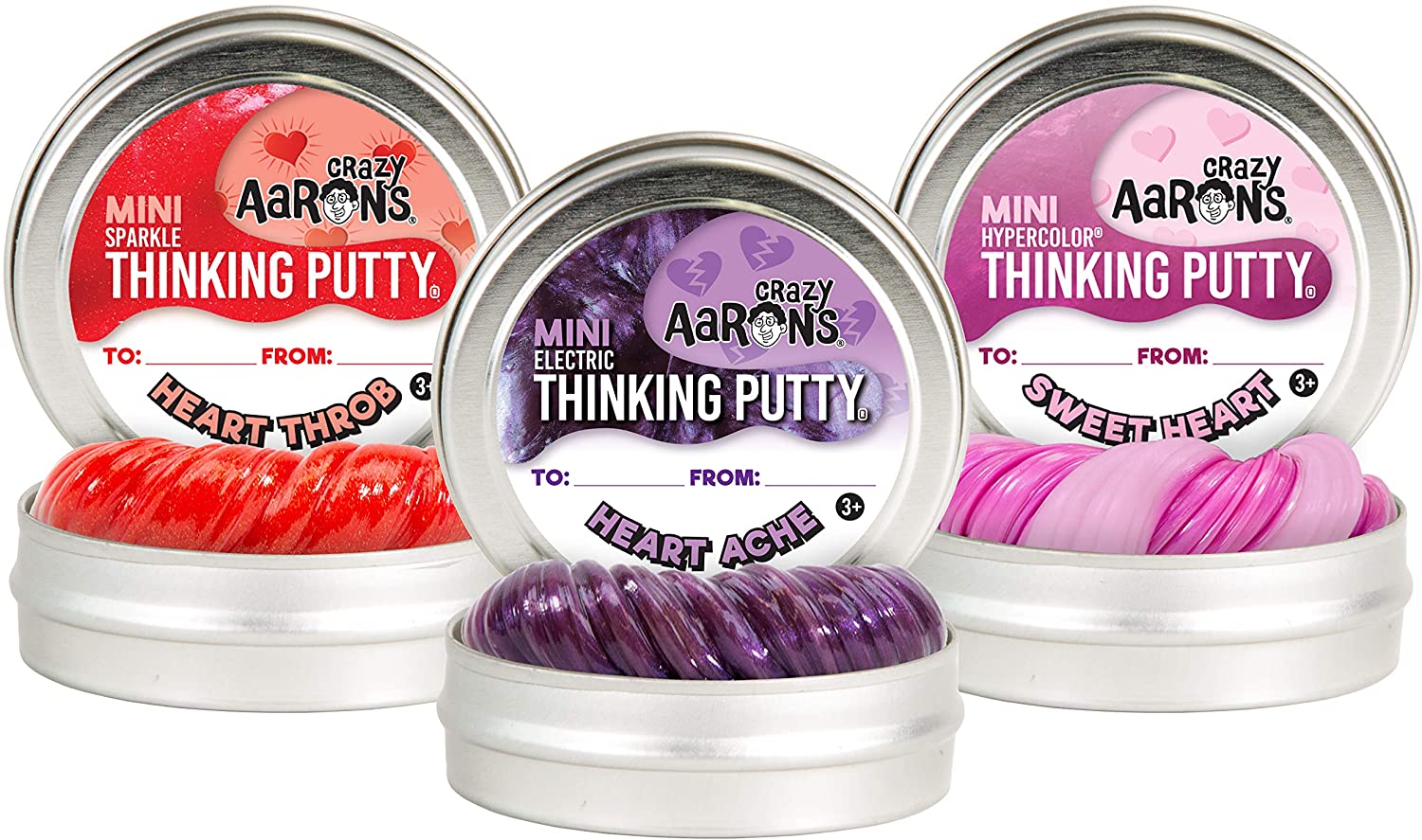 SWEET HEART Valentine's Day Holiday Crazy Aaron's Thinking Putty 2" 