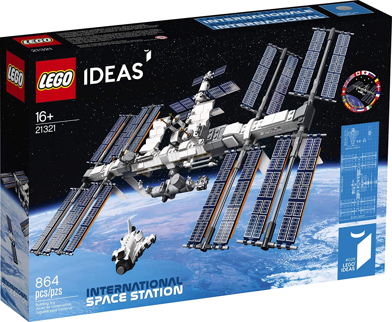 DK-acrylic display Case for LEGO International Space station 21321-FREE Shipping 