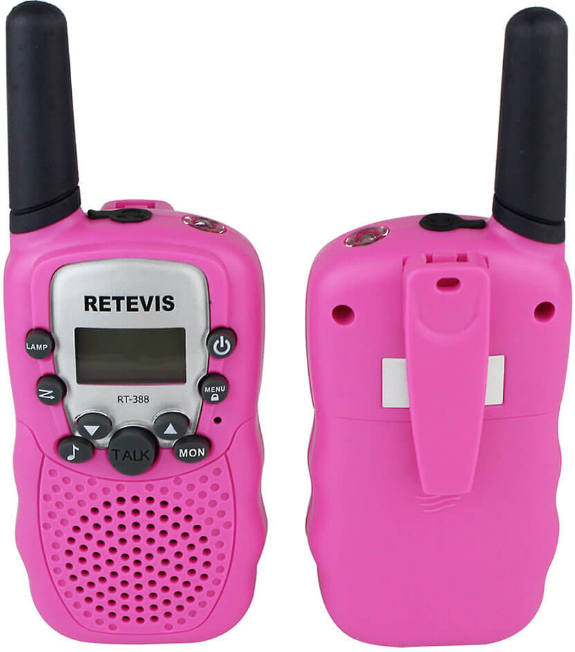 Pink Kinder Walkie Talkies Retevis RT-388 UHF Funkgeräte LCD Display Flashlight 