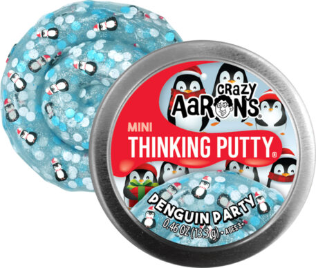 Penguin Party Seasonal 2" Thinking Putty Tin
