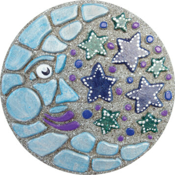 Paint Your Own Stepping Stone: Moon and Stars