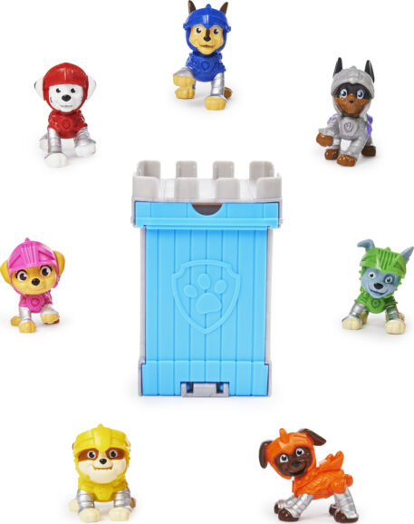 PAW Patrol Rescue Knights 2-inch Collectible Blind Box Mini Figure with Castle Tower Container (Style May Vary