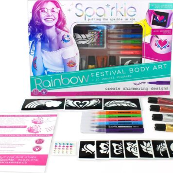 Sparkle Rainbow Festival Body Art