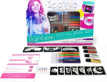 Sparkle Rainbow Festival Body Art
