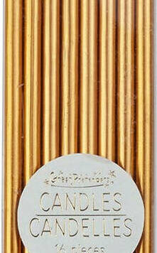 Tall Party Candles - Metallic Copper
