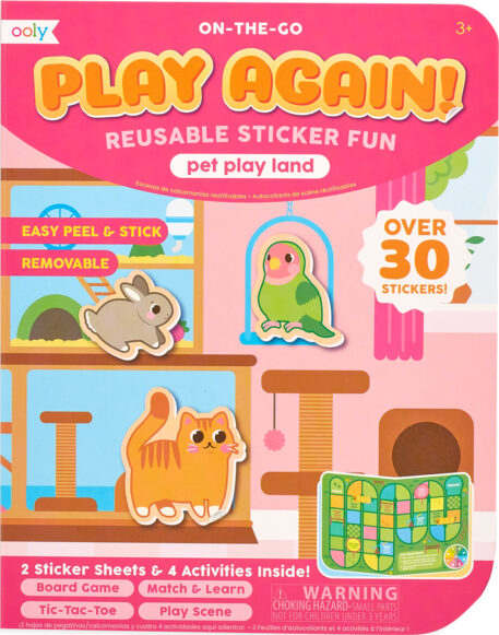 Play Again! Reusable Stickers Pet Play Land activity kit