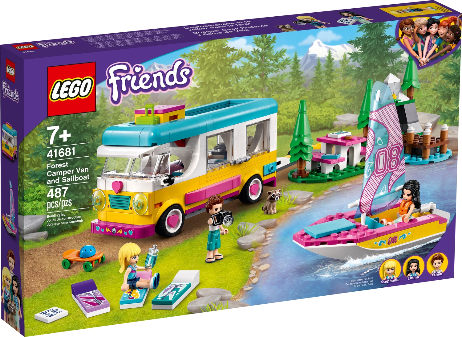 LEGO Forest Camper Van and Sailboat Awesome Toys Gifts