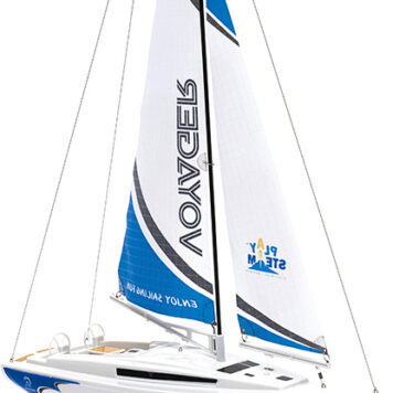 PlaySTEAM Mini Voyager 280 Sailboat in Blue