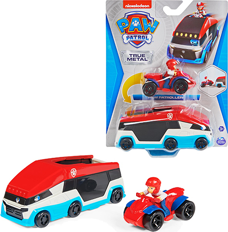  Paw Patrol, True Metal PAW Patroller Die-Cast Team Vehicle with  1:55 Scale Ryder ATV Toy Car, Kids Toys for Ages 3 and up : Toys & Games