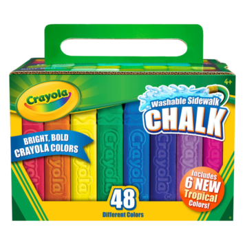 48 Pack Washable Sidewalk Chalk