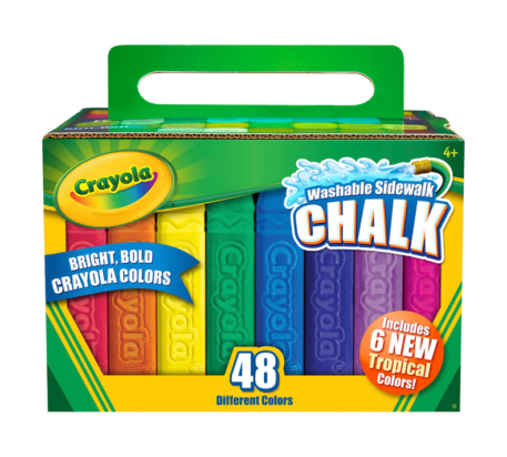 48 Pack Washable Sidewalk Chalk