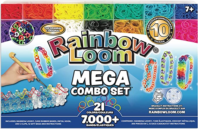 Rainbow Loom Mega Combo Set 7000 Rubber Bands 21 Colors for sale online