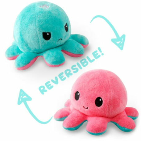Big Reversible Octopus: Pink & Aqua