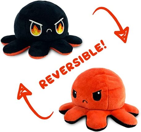 Big Reversible Octopus: Red & Black