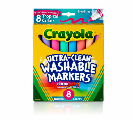 8 Pack Ultra-Clean Washable - Tropical Colors - Broad Line