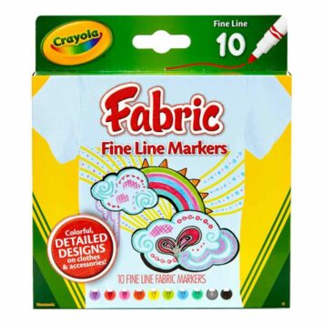 10 Pack Fine Line Fabric Markers