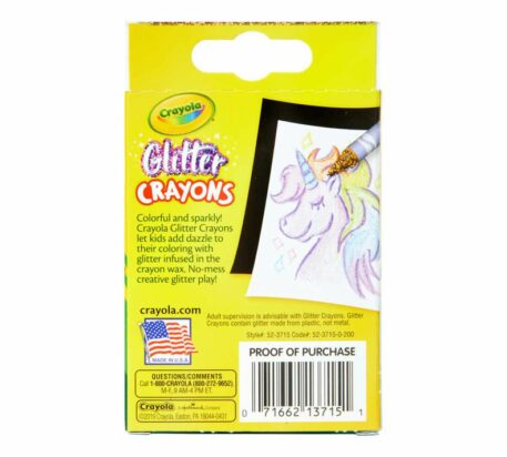 24 Pack Glitter Crayons Back
