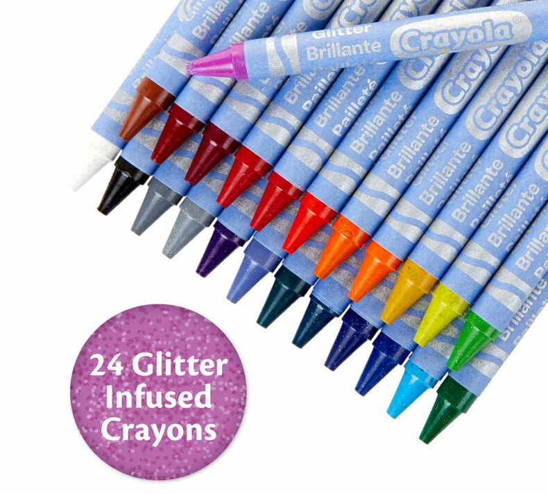 24 Pack Glitter Crayons