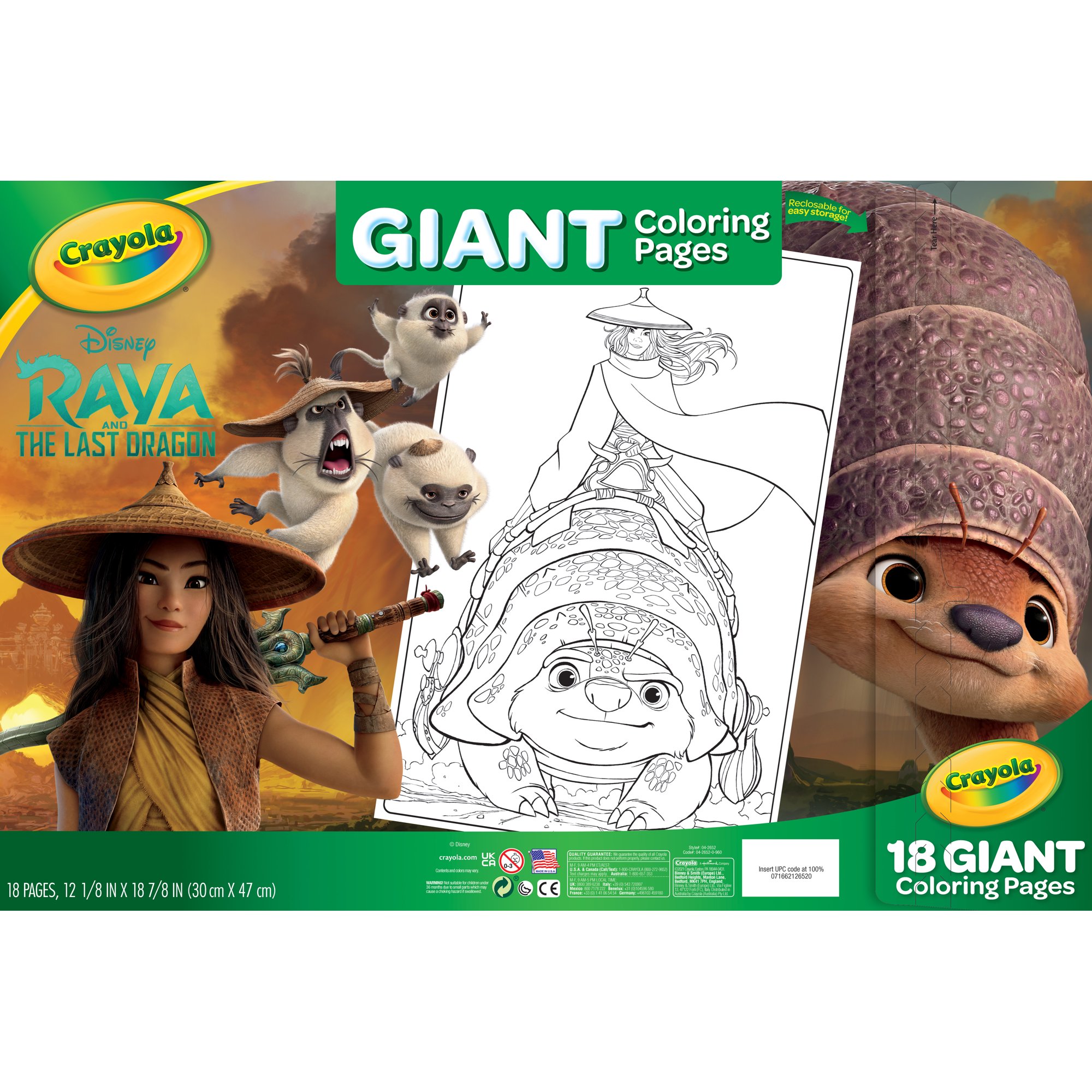Giant Coloring Pages – Raya and The Last Dragon – Awesome Toys Gifts