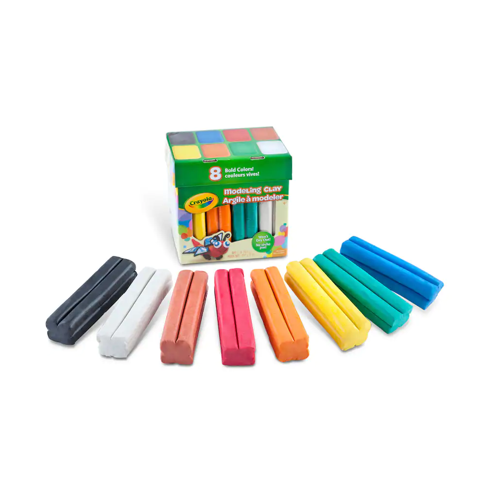 Modeling Clay - 1/4 Lb of each Color - Red, Yellow, Blue, Green, Brown,  Black, Orange, White