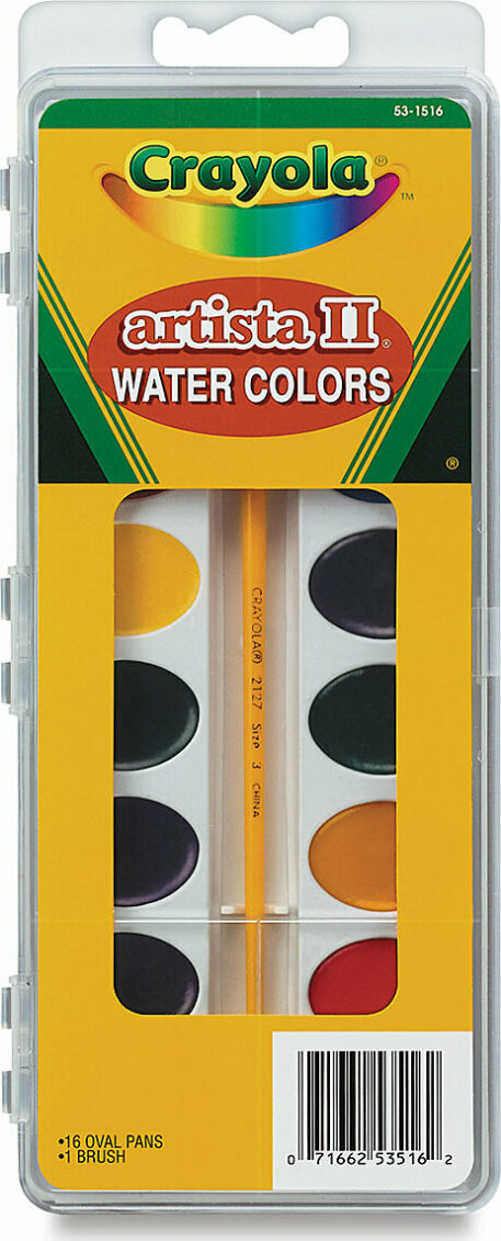 Artista II Watercolors Pan and Brush of 16 Colors