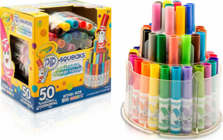 50 Pack Telescoping Washable Pip-Squeaks Markers Tower