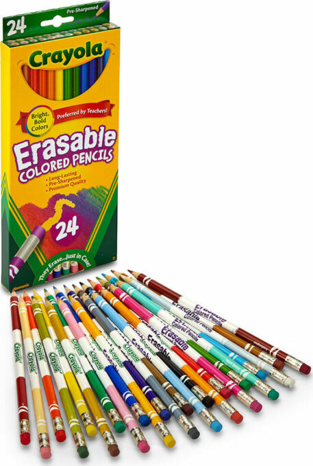 24 Pack Erasable Colored Pencils