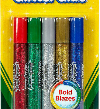 5 Pack Washable Glitter Glue - Bold Blazes