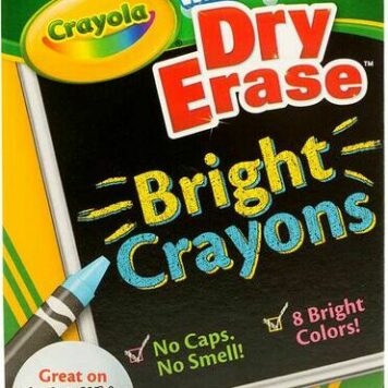 8 Pack Dry-Erase Crayons - Brights